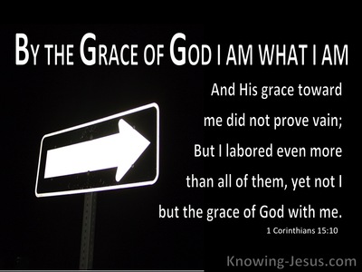 1 Corinthians 15:10 By God's Grace I Am What I Am (black)